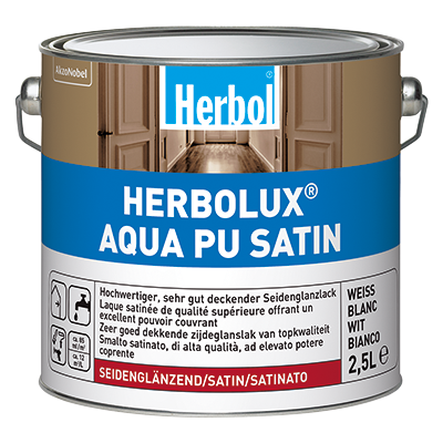 Bild: Herbol Herbolux Aqua PU  Satin Weiß 2,5ltr