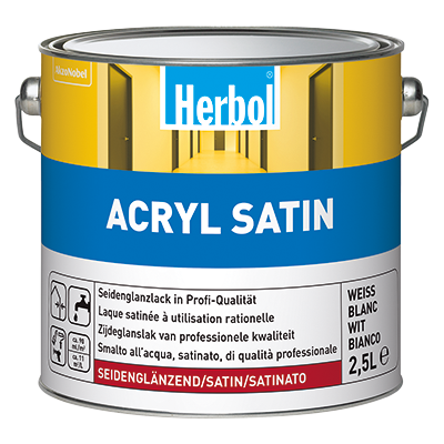 Bild: Herbol Acryl-Satin Weiß 2,5ltr
